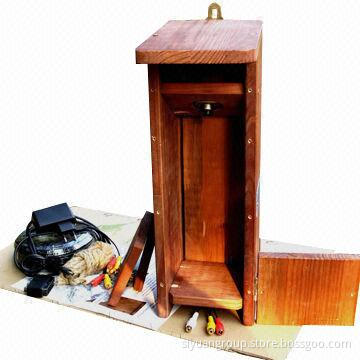 Wooden Bird House, Recording Camera Video with Sound, Night Vision, Auto White Balance
